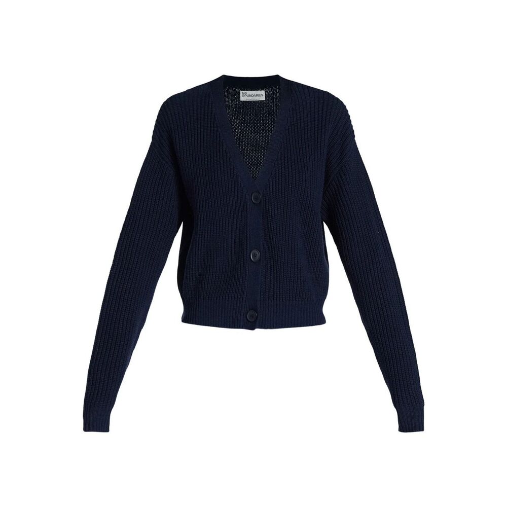 NWT No Boundaries Cropped Knit Cardigan, Women's Size XL (16-18) Dark Navy